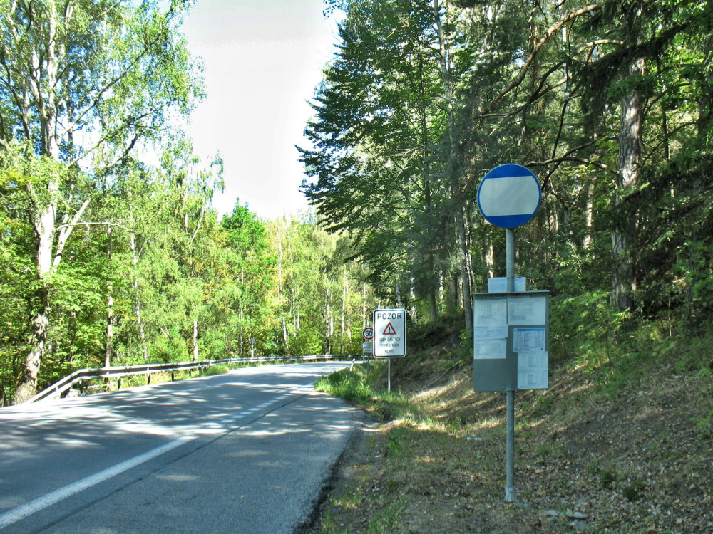 Bus - Vyšší Brod, Čertova stěna